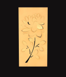 METSY Metal Flower Wall Art Golden in Rectangular Shape for Home/Bedroom/Office/Hallways etc | Metal Wall Art | Wall Decor Items(57x28 cm)