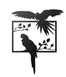 METSYLaser Cut Twin Parrots Metal Wall Art