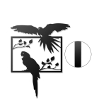 METSYLaser Cut Twin Parrots Metal Wall Art