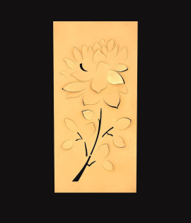 METSY Metal Leaf Panel Wall Art Decor Golden in Rectangular Shape for Home/Bedroom/Office/Hallways etc | Metal Wall Art | Wall Decor Items With Attractive Looks