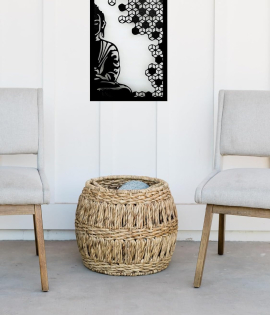 METSY Metal Buddha Wall Decor Art | Stylish Wall Decorative Items for Living room, Bed Roon Dining room &amp; Office | Wall Sculptures | Modern Wall Decorative Art &amp; Accessories | (63Cm *64 Cm)