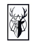 Metsy Stylish Stunning Wall Decor, Graphical Dear Face Art(76cmx45cm) Black Powder Coated Finish - Perfect for Living Room, Kid's Room, Bedroom, Hallway | Metal Wall Art | Wall Decor Items