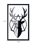 Metsy Stylish Stunning Wall Decor, Graphical Dear Face Art(76cmx45cm) Black Powder Coated Finish - Perfect for Living Room, Kid's Room, Bedroom, Hallway | Metal Wall Art | Wall Decor Items