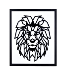 METSY STYLISH Stunning Wall Decor, Graphical Lion Face Art Black (60x50cm) - Perfect for Living Room, Kid's Room, Bedroom, Hallway | Metal Wall Art | Wall Decor Items With Attractive Looks