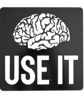 METSYUSE IT Sign for Offices, School, Study Room/(240x240mm)/ Laser Cut/Thickness 1.2mm/Black Powder Coated