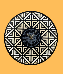 METSY Metal Stylish Round Metal Wall Hanging Clock | Wall Decor Items for Home Stylish | Latest Wall Clock for Home | Living Room | Bedroom | Office (45.5Wx45.5H Centimeter)