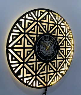 METSY Metal Stylish Round Metal Wall Hanging Clock | Wall Decor Items for Home Stylish | Latest Wall Clock for Home | Living Room | Bedroom | Office (45.5Wx45.5H Centimeter)