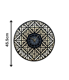 METSY Metal Stylish Round Metal Wall Hanging Clock | Wall Decor Items for Home Stylish | Latest Wall Clock for Home | Living Room | Bedroom | Office (45.5Wx45.5H Centimeter)