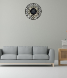 METSY Metal Stylish Round Metal Wall Hanging Clock | Wall Decor Items for Home Stylish | Latest Wall Clock for Home | Living Room | Bedroom | Office (45.5Wx45.5H Centimeter)