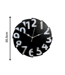 METSY Metal Stylish Round Wall Hanging Clock | Metal Wall Art | Wall Clock for Home | Living Room | Bedroom | Office (30.5Wx30.5H Centimeter)