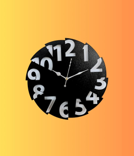 METSY Metal Stylish Round Metal Wall Hanging Clock| Wall Decor Items for Home Stylish Latest | Wall Clock for Home | Living Room | Bedroom | Office (45.5Hx45.5W Centimeter)