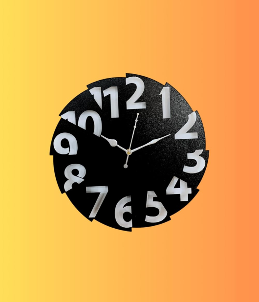 METSY Metal Stylish Round Metal Wall Hanging Clock| Wall Decor Items for Home Stylish Latest | Wall Clock for Home | Living Room | Bedroom | Office (45.5Hx45.5W Centimeter)