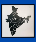 METSY Home Decor India Map Metal Wall Art | Wall Hanging Wall Decor for Home | India Map Wall Frames for Wall Modern Art