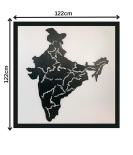METSY Home Decor India Map Metal Wall Art | Wall Hanging Wall Decor for Home | India Map Wall Frames for Wall Modern Art