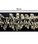 METSY Home Decor Seven Running Horses Metal Wall Art | Wall Hanging Wall Decor for Home | Seven Running Horses Frames for Wall Modern Art |