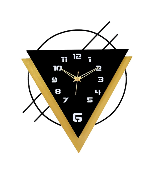 METSY Metal Laser Cut Numerical Analogue Art Wall Hanging Clock Black & White for Home and Office | Decor Items (Numerical Analogue Square Wall Clock)