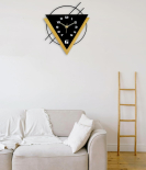 METSY Metal Laser Cut Numerical Analogue Art Wall Hanging Clock Black & White for Home and Office | Decor Items (Numerical Analogue Square Wall Clock)