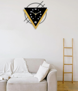 METSY Metal Laser Cut Numerical Analogue Art Wall Hanging Clock Black &amp; White for Home and Office | Decor Items (Numerical Analogue Square Wall Clock)