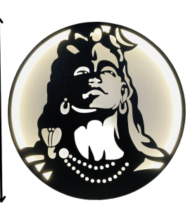 METSY Metal Shankar Ji Wall Decor Art | Stylish Wall Decorative Items for Living room, Bed Roon Dining room &amp; Office | Wall Sculptures | Modern Wall Decorative Art &amp; Accessories | (46Cm * 46Cm)