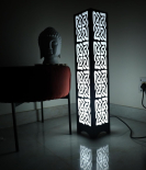 METSY Designer Laser Cut Floor Lamp Metal Floor Lamps for Living Room Corner | Corner Floor Lamp | Column Floor Lamp | Floor Lamps for Home Decoration with Light led