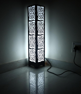 METSY Designer Laser Cut Floor Lamp Metal Floor Lamps for Living Room Corner | Corner Floor Lamp | Column Floor Lamp | Floor Lamps for Home Decoration with Light led