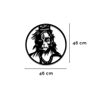 METSY Lord Hanuman Metal Wall Decor for Temple, Pooja Room, Living Room & Office | Wall Sculptures | Wall Hanging Art | Modern Wall Decorative Art Accessories.(46 * 46 Cm)