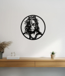 METSY Lord Hanuman Metal Wall Decor for Temple, Pooja Room, Living Room & Office | Wall Sculptures | Wall Hanging Art | Modern Wall Decorative Art Accessories.(46 * 46 Cm)