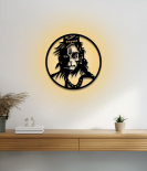 METSY Lord Hanuman Metal Wall Decor for Temple, Pooja Room, Living Room & Office | Wall Sculptures | Wall Hanging Art | Modern Wall Decorative Art Accessories.(46 * 46 Cm)