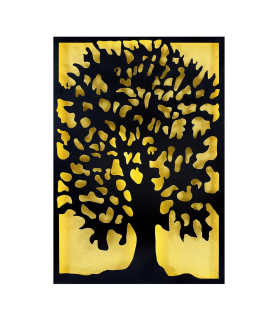 METSY Metal Tree Wall Art (86.5x60 cm) Black &amp; Golden for Home/Bedroom/Office/Hallways etc | Metal Wall Art | Wall Decor Items With Natural Theam