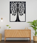 METSY Stylish Metal Tree Wall Art Black 80x62 cm for Home/Bedroom/Office/Hallways etc | Metal Wall Art | Wall Decor Items With Natural Theam Art wall