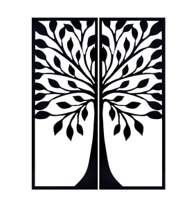 METSY Stylish Metal Tree Wall Art Black 80x62 cm for Home/Bedroom/Office/Hallways etc | Metal Wall Art | Wall Decor Items With Natural Theam Art wall