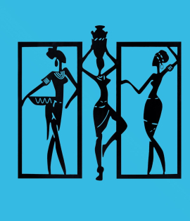 METSY Stylish Metal Tribal Women WallArt Black for Home | Bedroom | Office | Hallways etc | Metal Wall Art | Wall Decor Items for decoration | Classic Wall Art (Style_01)