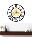 METSY Metal Wall Clock for Living Room Stylish Latest Modern Unique Analog Wall Clock for Drawing Room, Bedroom, Hall, Kitchen Modern Wall Watch for Office Room Décor (51 cm)