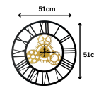 METSY Metal Wall Clock for Living Room Stylish Latest Modern Unique Analog Wall Clock for Drawing Room, Bedroom, Hall, Kitchen Modern Wall Watch for Office Room Décor (51 cm)