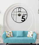 METSY Metal Wall Clock for Home Stylish Latest | Wall Clock for Home | Living Room | Bedroom | Office | Size - 24 inch X 24 inch | Color - Black