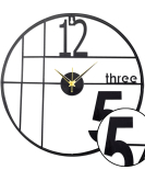 METSY Metal Wall Clock for Home Stylish Latest | Wall Clock for Home | Living Room | Bedroom | Office | Size - 24 inch X 24 inch | Color - Black