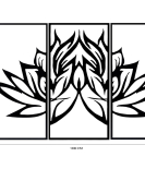 METSY Metal Lotus Flower Wall Art Black for Home/Bedroom/Office/Hallways etc | Metal Wall Art | Wall Decor Items With Attractive Looks