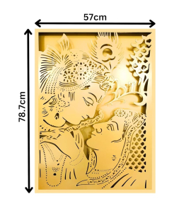 METSY Radha Krishna Led Wall Decor | Radha krishna Wall decor | Metal Krishna Wall Hanging Home Decor Radha Krishna Modern Metal Wall Art Hanging for Home Office Living Room Decoration