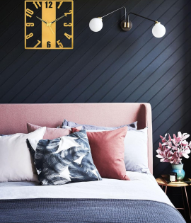 METSY Metal Laser Cut Numerical Analogue Art Wall Clock Black &amp; White for Home and Office | Metal Wall Art | Decor Items (Rectangular)