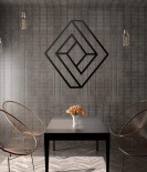 METSYHome Decor Geometric Diamond Shape Metal Art,(84x48 cm),Made of Metal, Crafted with Laser Cutting, Black Powder Coated, For Living room, Kid's Room, Bedroom, Hallway