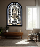 METSY Lord Ram Backlit Wall Art with LED Lights | LASER ART Wall Decor Backlit | Spiritual Wall Sculpture for Home Décor, Living Room, Meditation & Temple(138x89) cm