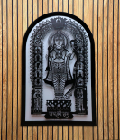 METSY Lord Ram Backlit Wall Art with LED Lights | LASER ART Wall Decor Backlit | Spiritual Wall Sculpture for Home Décor, Living Room, Meditation & Temple(138x89) cm