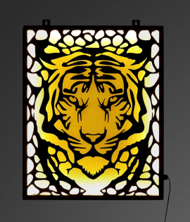 Metsy Metal Tiger Face Wall Hanging | Exquisite Handcrafted Home Decor for a Unique Touch | Durable and Stylish Tiger Wall Art Perfect for Living Room, Bedroom, or Office