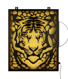 Metsy Metal Tiger Face Wall Hanging | Exquisite Handcrafted Home Decor for a Unique Touch | Durable and Stylish Tiger Wall Art Perfect for Living Room, Bedroom, or Office