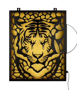 Metsy Metal Tiger Face Wall Hanging | Exquisite Handcrafted Home Decor for a Unique Touch | Durable and Stylish Tiger Wall Art Perfect for Living Room, Bedroom, or Office