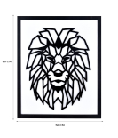 METSY Stunning Wall Decor, Graphical Lion Face Art Black - Perfect for Living Room, Kid's Room, Bedroom, Hallway | Metal Wall Art | Wall Decor Items With Attractive Looks