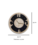 METSY Metal Laser Cut Numerical Analogue Art Hanging Clock Black & White for Home and Office | Metal Wall Art | Decor Items (Round Stylish Latest Wall Clock)