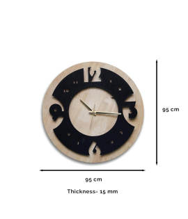 METSY Metal Laser Cut Numerical Analogue Art Hanging Clock Black &amp; White for Home and Office | Metal Wall Art | Decor Items (Round Stylish Latest Wall Clock)