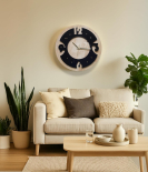 METSY Metal Laser Cut Numerical Analogue Art Hanging Clock Black & White for Home and Office | Metal Wall Art | Decor Items (Round Stylish Latest Wall Clock)