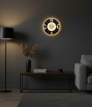 METSY Metal Laser Cut Numerical Analogue Art Hanging Clock Black & White for Home and Office | Metal Wall Art | Decor Items (Round Stylish Latest Wall Clock)